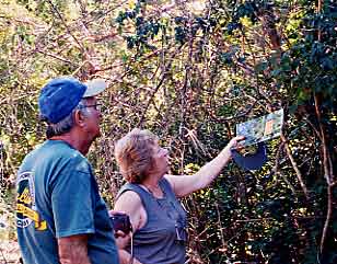 Kate & Bernie learning their South Florida trees.